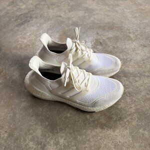 Adidas Ultraboost 21 Primeblue Women's Athletic Shoes Non Dyed White Size 7.5